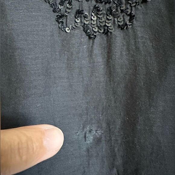 Paradise Shop Black Sequin Sheer Racerback Tank Top - Picture 4 of 6